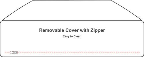 Show full view: Bessie + Barnie Sicilian Rectangle Pillow Dog Bed with Removable Cover, Midnight Frost, Large slide 5 of 8