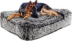 Bessie + Barnie Sicilian Rectangle Pillow Dog Bed with Removable Cover, Midnight Frost, Small slide 2 of 6