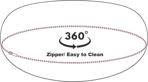 Show full view: Bessie + Barnie Signature Short Shag Luxury Extra Plush Faux Fur Bagel Dog & Cat Bed, Frosted Snow, Large slide 7 of 10