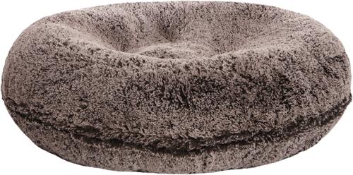 Show full view: Bessie + Barnie Signature Short Shag Luxury Extra Plush Faux Fur Bagel Dog & Cat Bed, Frosted Willow, X-Large slide 4 of 9