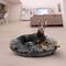 Show in main carousel: Bessie + Barnie Signature Short Shag Luxury Extra Plush Faux Fur Bagel Dog & Cat Bed, Mightnight Frost, X-Large slide 2 of 9