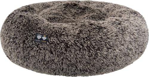 Show full view: Bessie + Barnie Ultra Plush Deluxe Comfort Snuggle Bolster Cat & Dog Bed, Grey, Large slide 3 of 8