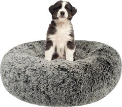 Bessie + Barnie Ultra Plush Deluxe Comfort Snuggle Bolster Cat & Dog Bed, Pink, Large slide 2 of 6