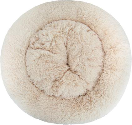 Show full view: Bessie + Barnie Ultra Plush Deluxe Comfort Snuggle Bolster Cat & Dog Bed, Taupe, Large slide 4 of 8