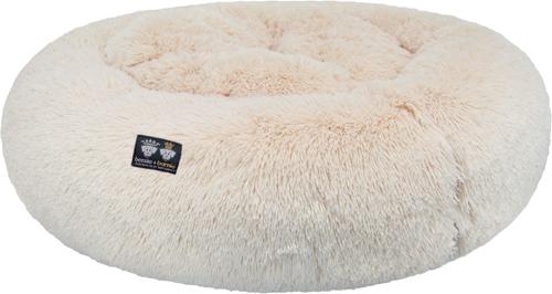 Show full view: Bessie + Barnie Ultra Plush Deluxe Comfort Snuggle Bolster Cat & Dog Bed, Taupe, Small slide 3 of 8