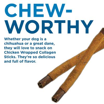 Show full view: Best Bully Sticks 12-inch Collagen Chicken Wrapped Sticks Dog Treats, 12 count slide 3 of 5