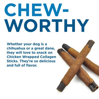 Show full view: Best Bully Sticks 6-inch Collagen Chicken Wrapped Sticks Dog Treats, 12 count slide 3 of 5