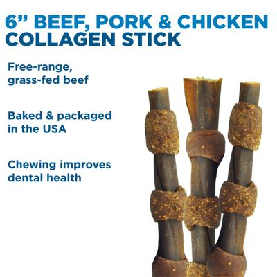 Show full view: Best Bully Sticks 6-in Beef Pork & Chicken Collagen Kabobs Dog Treats, 6 count slide 5 of 7