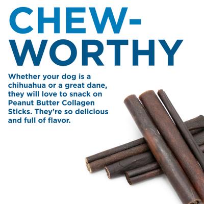 Show full view: Best Bully Sticks 6-in Peanut Butter Collagen Sticks Dog Treats, 6 count slide 3 of 6