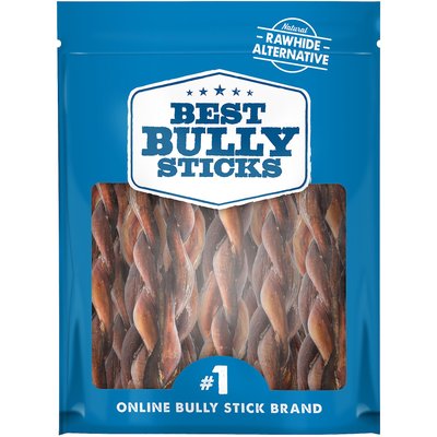 Best Bully Sticks Best Bully Sticks Braided 12" Bully Stick Dog Treats, 20 count