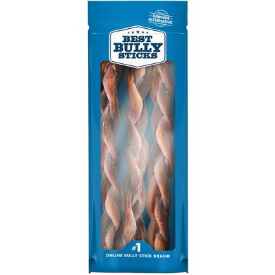 Best Bully Sticks Best Bully Sticks Braided 12" Bully Stick Dog Treats, 3 count