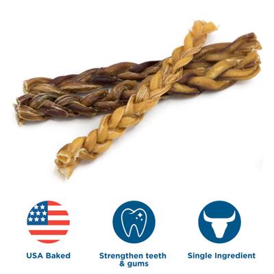 Show full view: Best Bully Sticks Braided 12" Bully Stick Dog Treats, 3 count slide 5 of 6