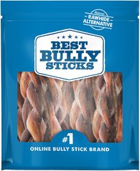Best Bully Sticks Braided 4-5" Bully Sticks Dog Treats, 1-lb bag