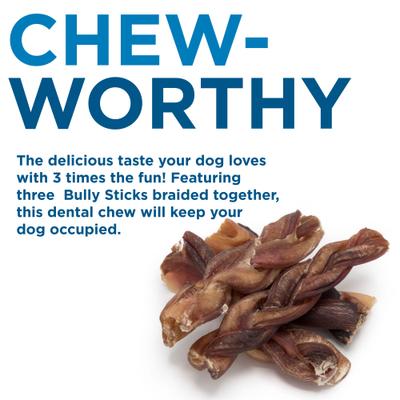 Show full view: Best Bully Sticks Braided 4-5" Bully Sticks Dog Treats, 1-lb bag slide 3 of 7