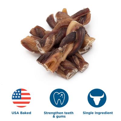 Show full view: Best Bully Sticks Braided 4-5" Bully Sticks Dog Treats, 1-lb bag slide 5 of 7