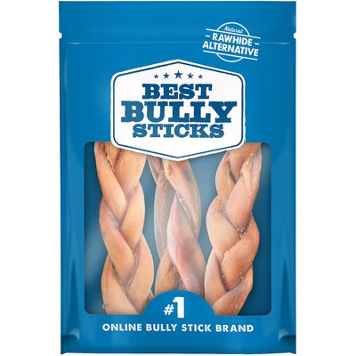 Best Bully Sticks Best Bully Sticks Braided 6" Bully Stick Dog Treats, 3 count