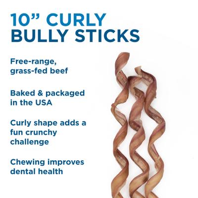 Show full view: Best Bully Sticks Curly 10" Bully Sticks Dog Treats, 12 count slide 4 of 5