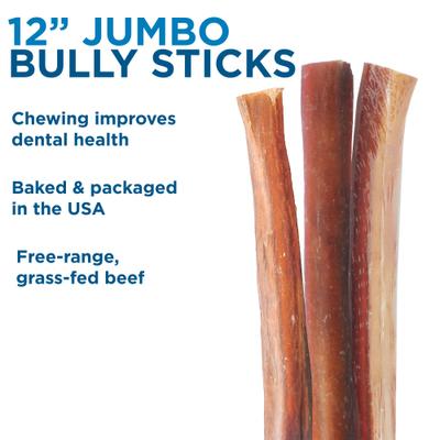 Show full view: Best Bully Sticks Jumbo 12" Bully Sticks Dog Treats, 8 count slide 4 of 8