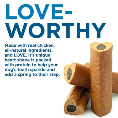 Show full view: Best Bully Sticks Love Bone Chicken Flavored Chew Dog Treats, 6 count slide 3 of 8