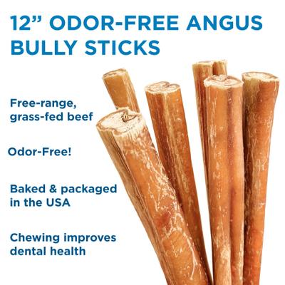 Show full view: Best Bully Sticks Odor-Free 12" Angus Bully Sticks Dog Treats, 24 count slide 4 of 8