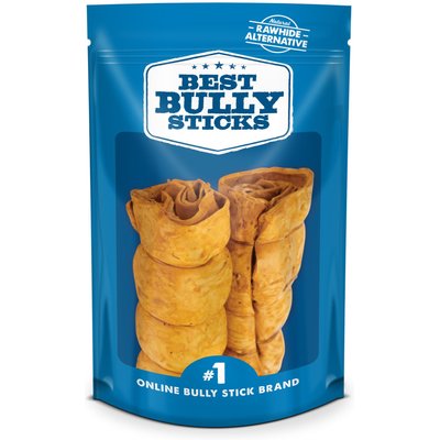 Best Bully Sticks Best Bully Sticks Peanut Butter Beef Cheek Dog Treats, Medium, 2 count