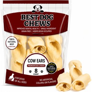 Best Dog Chews 6 to 8-in Cow Ears Dog Treats, 4 count