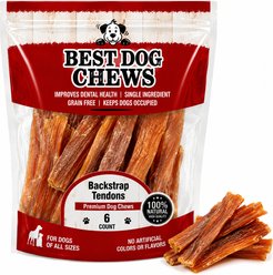Best Dog Chews Backstrap Tendons Beef Flavored Dog Chews, 6 count