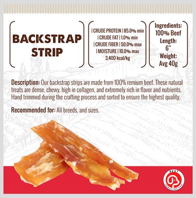 Show full view: Best Dog Chews Backstrap Tendons Beef Flavored Dog Chews, 6 count slide 4 of 8