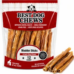 Best Dog Chews Bladder Sticks Beef Flavored 6-in Dog Chews, 12 count
