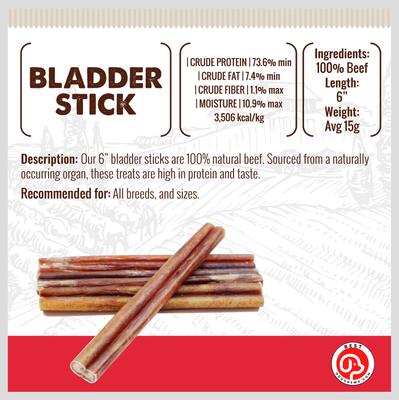 Show full view: Best Dog Chews Bladder Sticks Beef Flavored 6-in Dog Chews, 12 count slide 4 of 7