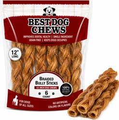 Best Dog Chews Braided 12-in Bully Sticks Dog Treats, 6 count