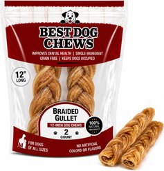 Best Dog Chews Braided Gullet Beef Flavored 12-in Dog Chews, 2 count