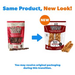 Best Dog Chews Braided Gullet Beef Flavored 12-in Dog Chews, 2 count slide 2 of 6
