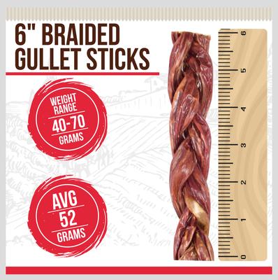 Show full view: Best Dog Chews Braided Gullet Beef Flavored 6-in Dog Chews, 6 count slide 3 of 8