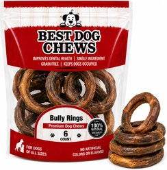 Best Dog Chews Bully Rings Dog Treats, 6 count