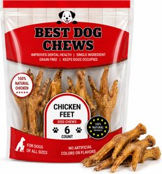 Best Dog Chews Chicken Feet Chicken Flavored Dog Chews, 6 count