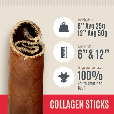 Show full view: Best Dog Chews Collagen Sticks 6-in Dog Treats, 12 count slide 3 of 5