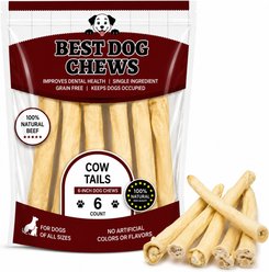 Best Dog Chews Cow Tails Beef Flavored Dog Chews, 6 count