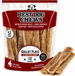 Best Dog Chews Gullet Flats Beef Flavored 12-in Dog Chews, 12 count