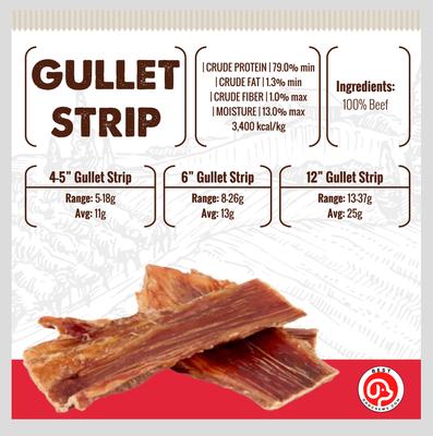 Show full view: Best Dog Chews Gullet Flats Beef Flavored 4 to 5-in Dog Chews, 14-oz pouch slide 4 of 7