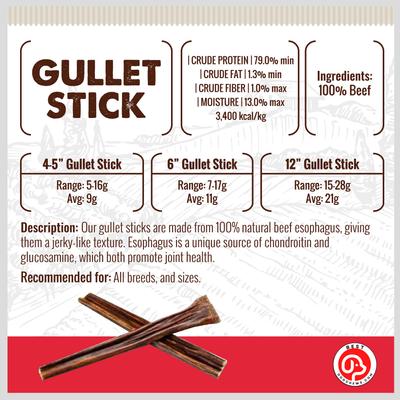Show full view: Best Dog Chews Gullet Sticks Beef Flavored 12-in Dog Chews, 6 count slide 4 of 8