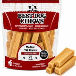 Best Dog Chews Himalayan Yak Chews Medium Dog Chew Treats, 25 count