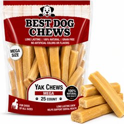 Best Dog Chews Himalayan Yak Chews Mega Yak Dog Chew Treats, 25 count