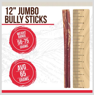 Show full view: Best Dog Chews Jumbo 12-in Bully Sticks Dog Treats, 3 count slide 3 of 11