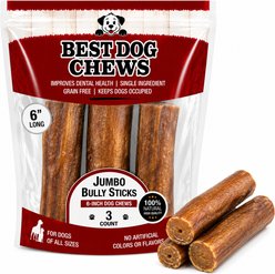 Best Dog Chews Jumbo 6-in Bully Sticks Dog Treats, 3 count