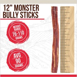 Best Dog Chews Monster 12-in Bully Sticks Dog Treats, 3 count slide 2 of 9