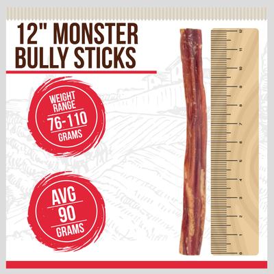 Show full view: Best Dog Chews Monster 12-in Bully Sticks Dog Treats, 3 count slide 3 of 10