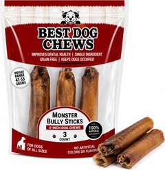 Best Dog Chews Monster 6-in Bully Sticks Dog Treats, 3 count