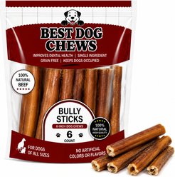 Best Dog Chews Standard 6-in Bully Sticks Dog Treats, 6 count