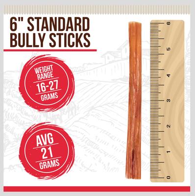 Show full view: Best Dog Chews Standard 6-in Bully Sticks Dog Treats, 25 count slide 3 of 11